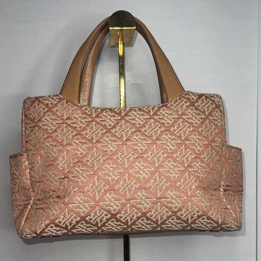 Nina Ricci Pink and Tan Shoulder Bag